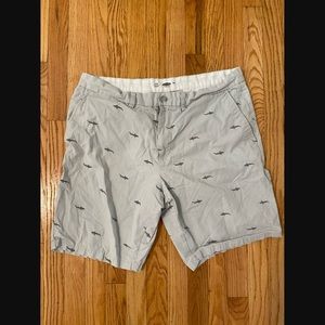 Grey Khaki Shorts with Sharks